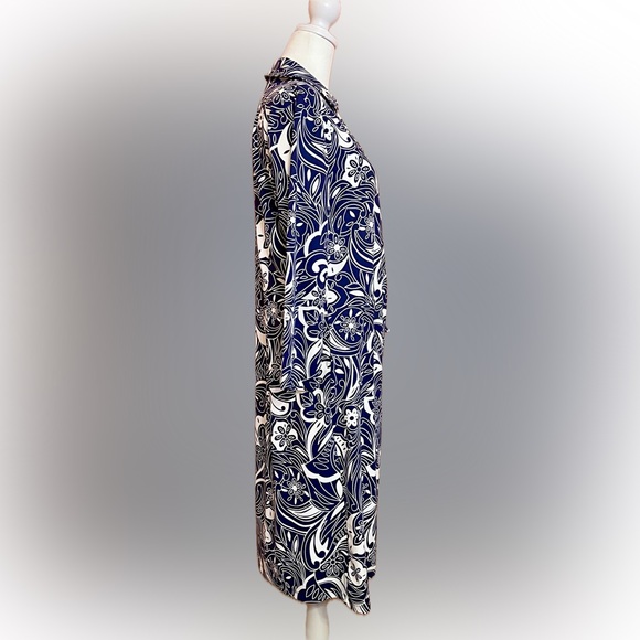 NWT! Talbots Effortless Jersey Kelley Dress, Navy Floral, Large - Picture 5 of 15